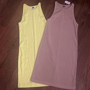 Old Navy Fitted Rib Dress Mid Dress